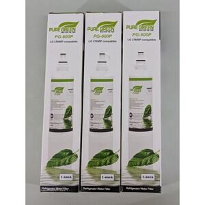 3 Pack Pure Green Water Filter PG-600P LG LT600P Compatible Kenmore More